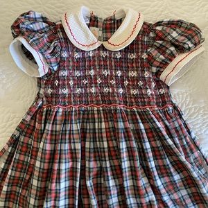 Anavini - size 2 - girls smocked plaid dress